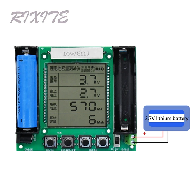 18650 Module testeur de capacité de batterie au lithium haute précision  XH-M239 LCD Affichage numérique Module de capacité réelle MAH / MWH Mesure
