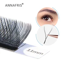 ANNAFRIS-Extensions de cils en forme YY, courbure C/D, double pointe, volume préfabriqué, tissé à la main, naturel, doux 1