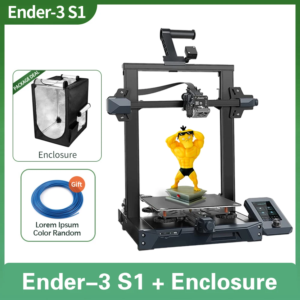 2022 Creality Ender 3 S1 3D Printer High Precision Dual Z-axis Upgraded Sprite Dual Gear Direct Extruder CR Touch Auto Bed Level 3d printing business 3D Printers