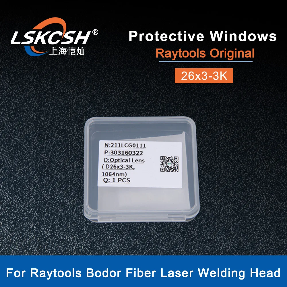 LSKCSH Raytools Original 26x3 Laser Protective Windows Optical Protection Lens 211LCG0111 Fiber Cutting Machine Parts