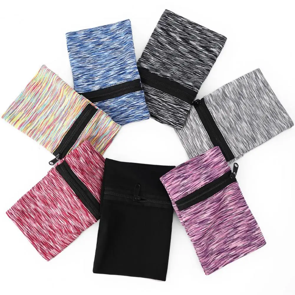 

Convenient Comfortable Zipper Closure Sports Running Wrist Pouch Wristband for Men Workout Wrist Band Sports Wrist Band