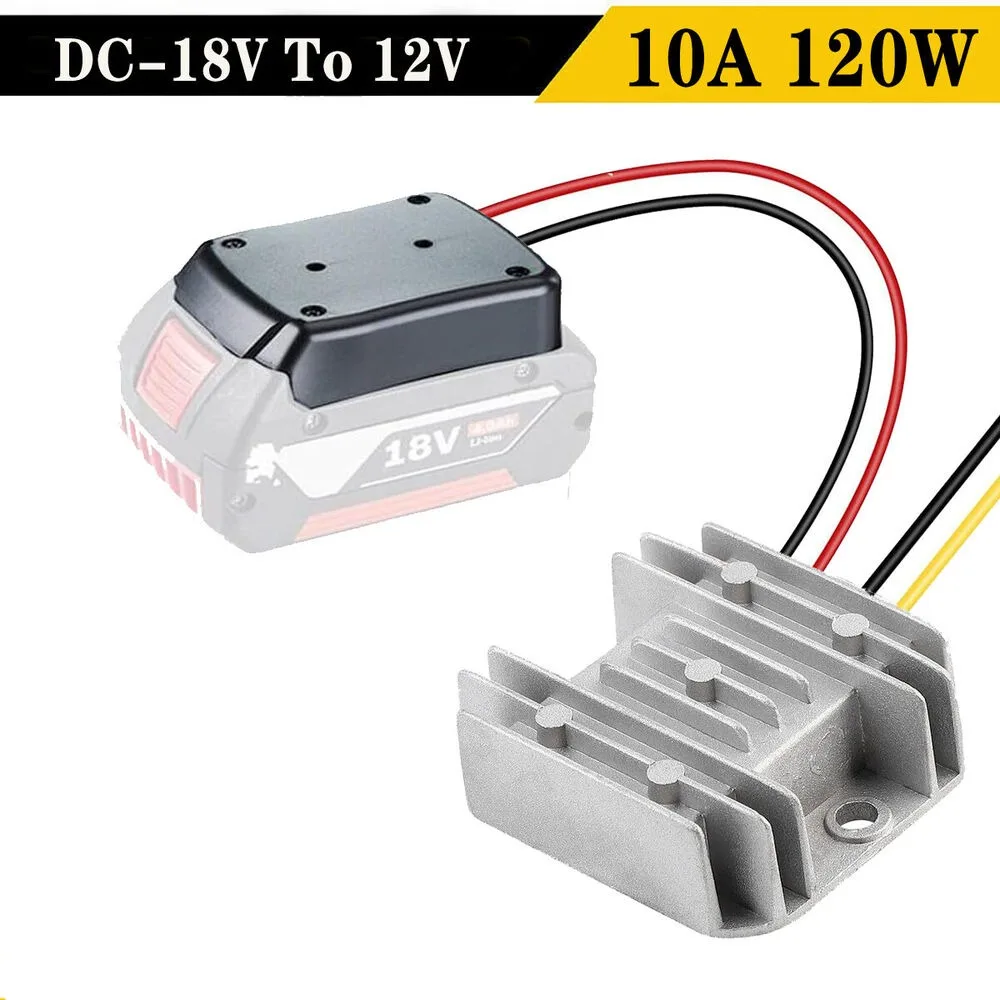 18V to 12V Step Down Converter Aadpter for Bosch 18V Li-ion Battery 10A 120W Power Wheel Inverter Buck Boost Voltage Regulator original and new atv630 series 37kw 50hp 380 480v frequency converter inverter atv630d37n4