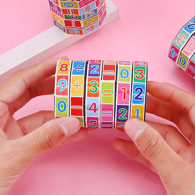 Cylindrical Plastic Number Arithmetic Magic Block Educational Toys for Child Birthday Party Favors Gift Kindergarten Prizes
