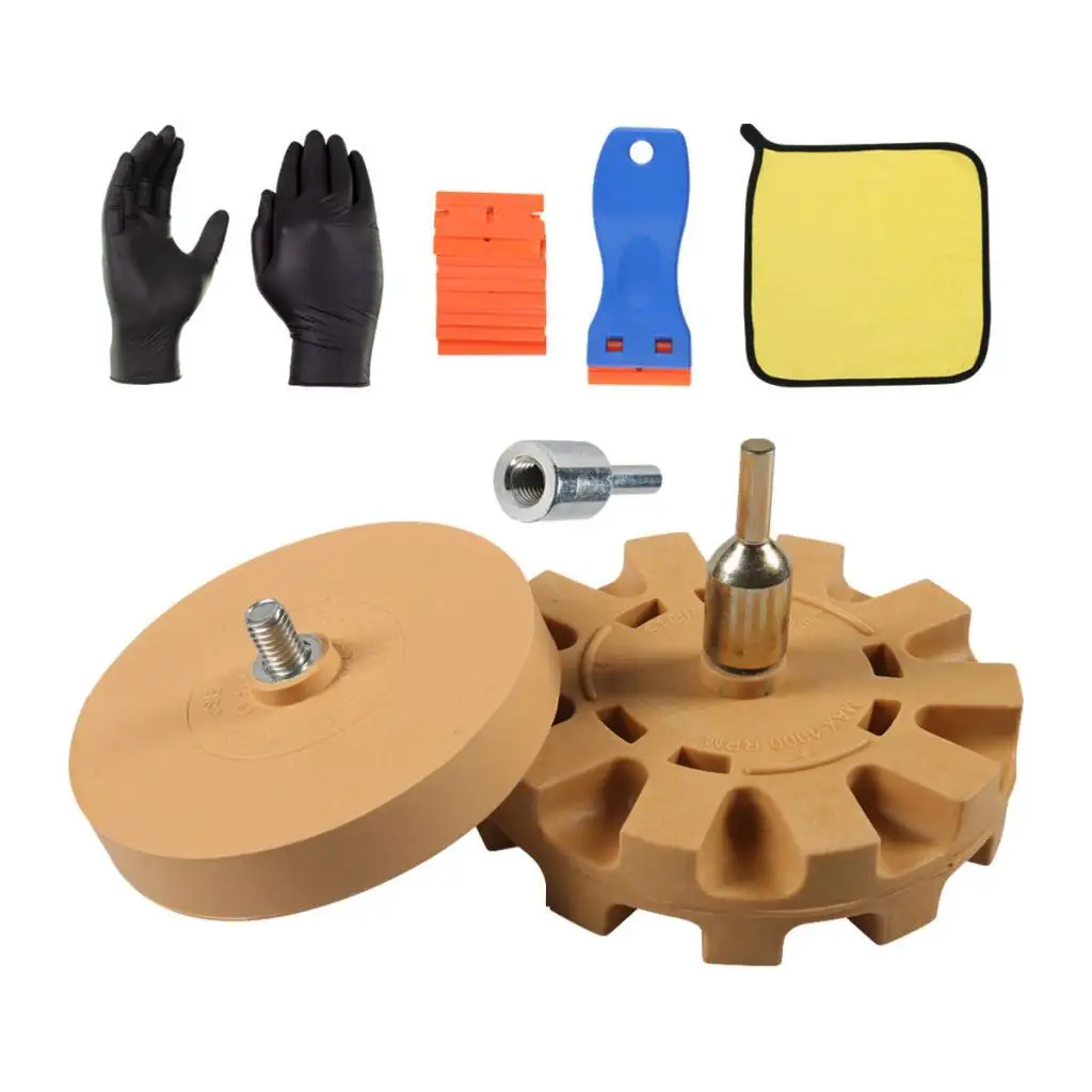 

2x Generic Rubber Eraser Wheel Vinyl Removal Tool Set Practical Multifunctional