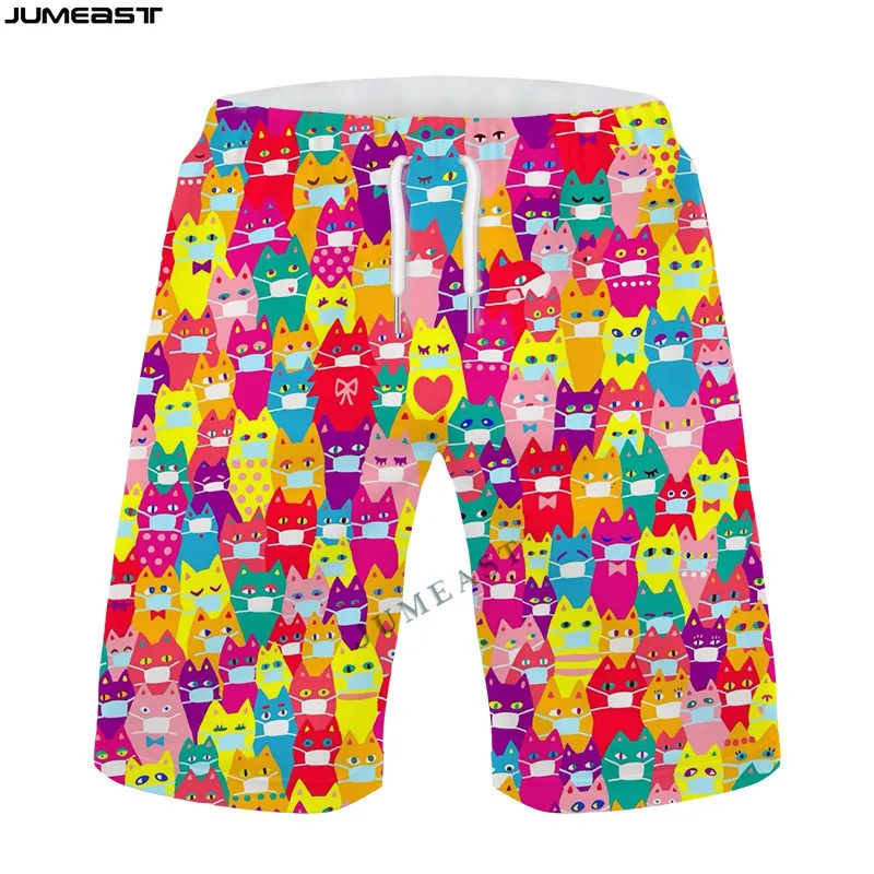 Jumeast Men Women 3D Oversized Cute Cartoon Animal Red Lips 7XL Shorts Trunks Board Shorts Beach Casual Sweatpants Short Pants