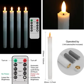 Flameless Flickering Battery Operated Tea Lights Candle with Remote 3D Wick Light Candles Pack of 6 Christmas Home Wedding Decor 5