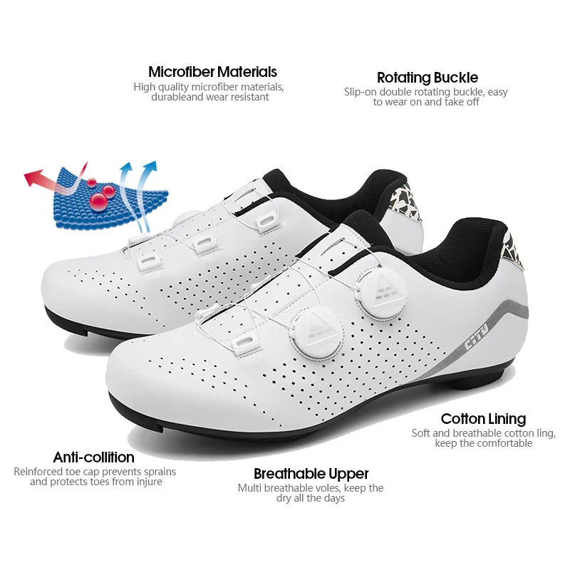 Women Off-road Mountain Bicycle Shoe Self-locking Cycling Shoes Men MTB Footwear Dirt Road Bike Shoes Flat Speed Cycling Sneaker cycling shoes 2295007