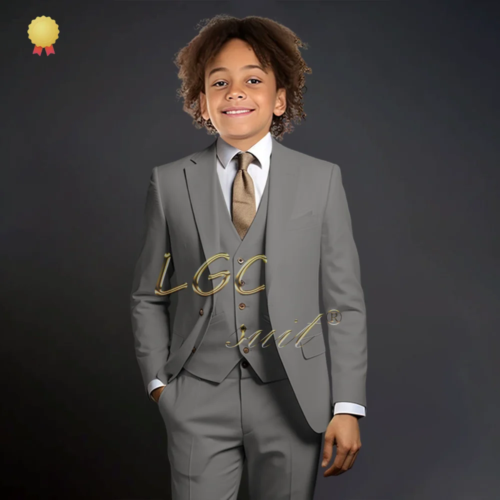 3-piece collar suit and tailcoat for boys ages 3-16 wedding party birthday formal set