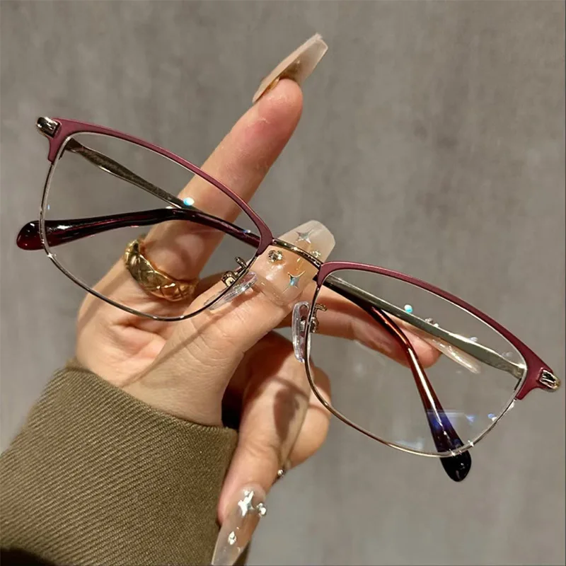 Stylish Unisex Anti-Blue Light Retro Metal Frame Reading Glasses