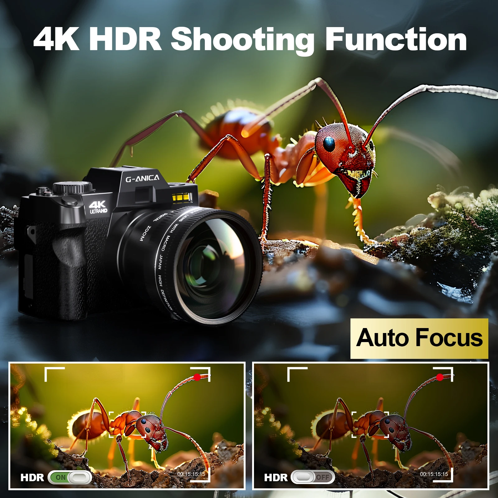 G-Anica   ī޶, 4K  Ʈũ ī޶, Ʈ ̷α  Ʃ, 48MP ī޶, 3 ġ ø ũ, 2024 ǰ