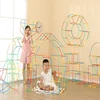 100 Pcs Straw Block Assembly Creative Toy Magic Smart Stick DIY Building Toy Kindergarten Versatile Construction Materials Toys 1