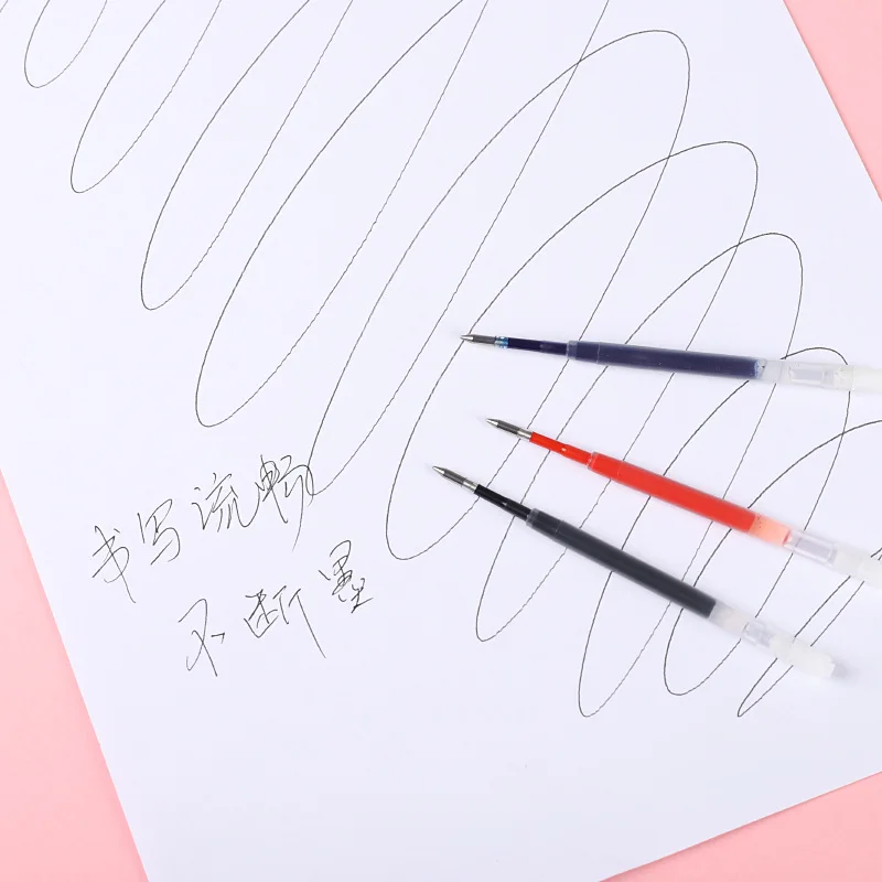 10pcs/set Plastic Ballpoint Pen Refills 99mm Length 0.5mm Pressed Writing Pen Replaceable Rods School Office Stationery Supplies 5