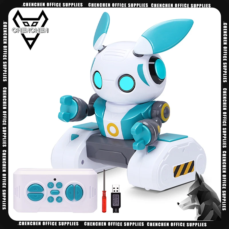 New Kid'S Rc Wall-E Intelligent Robot Rabbit Gesture Sensing Simulation Robot Rabbit Lighting Music Customize Remote Control Toy