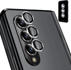 Premium Tempered Glass Camera Lens Protector and Metal Screen Guard - Note 15 Pro Plus (Silver)