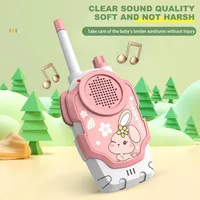 2Pcs Wireless Kids Walkie Talkie Toys Rabbit & Frog Parent-child Interaction Parent-child Intercom Machine Portable 2
