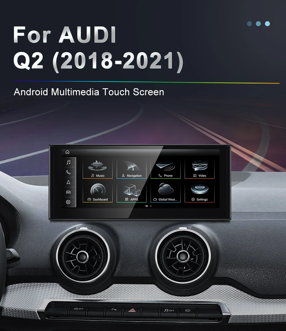Qualcomm Snapdragon 680 6225 2.4GHz 10.25inch Wireless CarPlay Auto For AUDI Q2