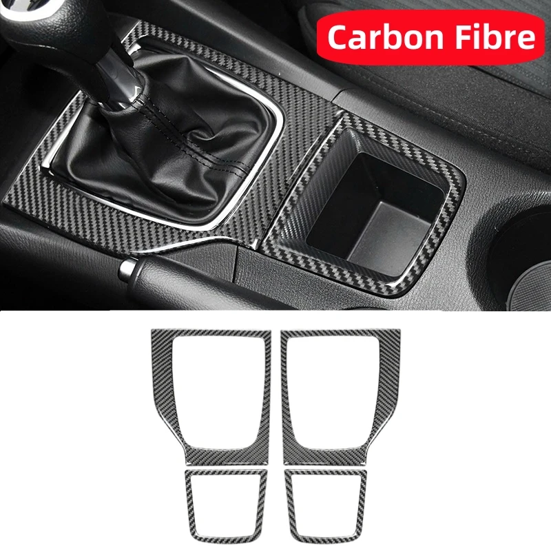 

For Mazda 3 Axela 2014-2019 Center Control Gear Panel Decor 3D Carbon Fiber Cover Trim Strip Inside Auto Interior Accessories