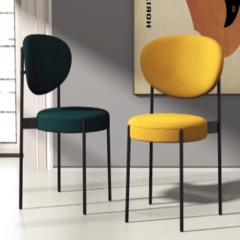 

2022 Nordic Chair Light Dining Room Table Set Family Chairs Back Leisure Simple Modern Coffee Shop Living Room Furniture Mueble