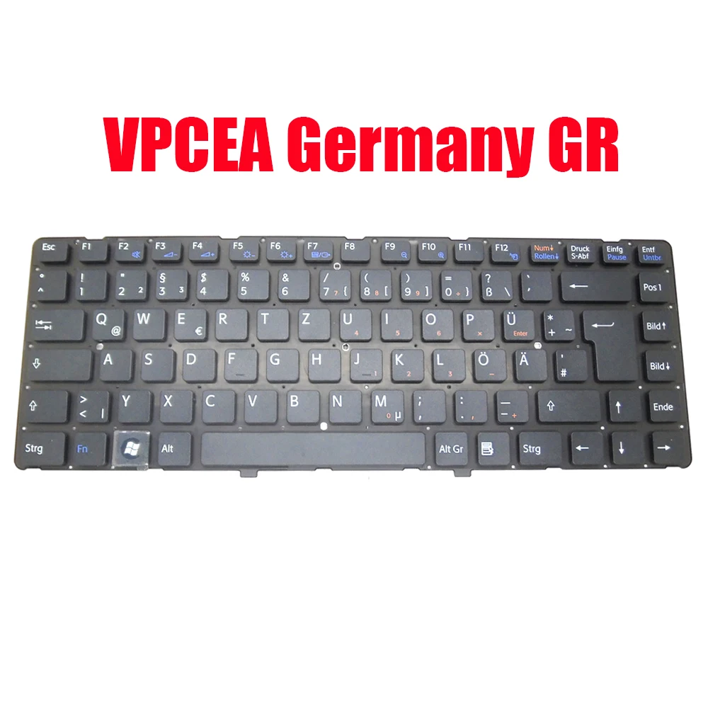 

Немецкая клавиатура GR для ноутбука SONY для VAIO vpΦ серии VPC-EA 148792221 550102L26-515-G, Черная Новинка