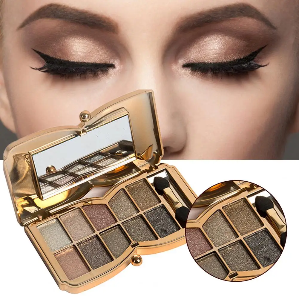 11g Eyeshadow Palette Shining Waterproof Glitter Long-lasting Eye Makeup Tools 10 Colors Women Cosmetic Eye Shadow for Party