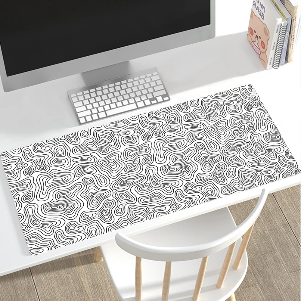 

Black and White PC Gamer Cabinet Mousepad Xxl Mouse Pad Anime Carpet Desk Mat Gamers Accessories Gaming Keyboard Carpets Mice