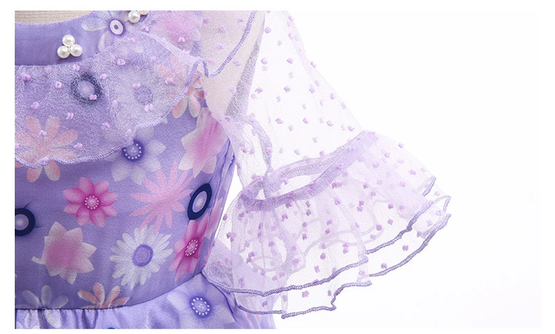 goddess costume Encanto Isabela Madrigal Cosplay Costume For Girls Dress Purple Flower Fairy Dresses Anime Clothes Girl Princess Dress Kid Skirt naruto costume