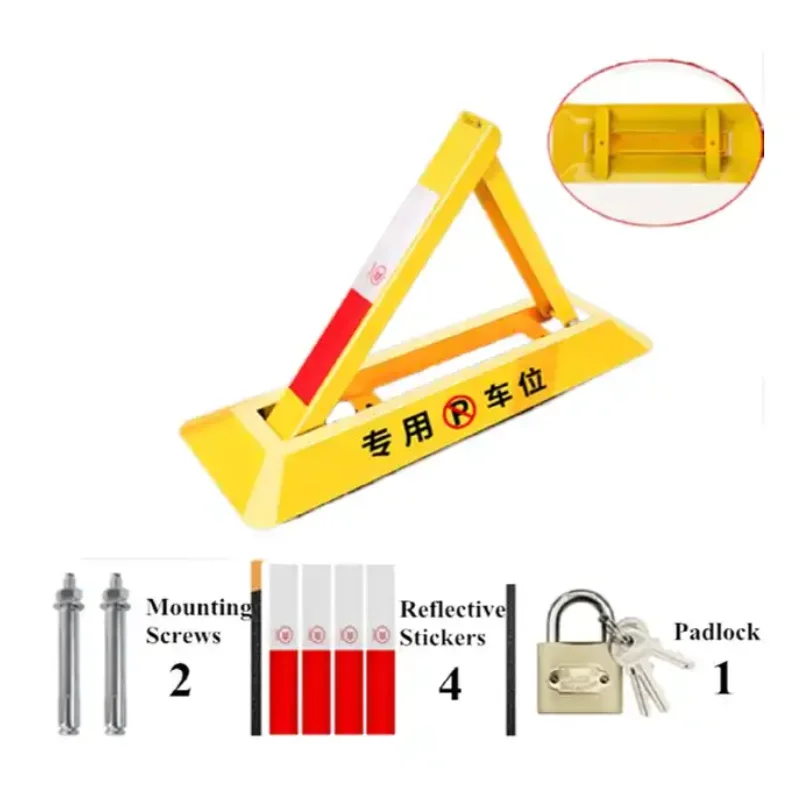 Folding Portable Vehicle Car No Parking Space Safety Security Lot Lock Barrier 4 Folding Portable Vehicle Car No Parking Space Safety Security Lot Lock Barrier 4