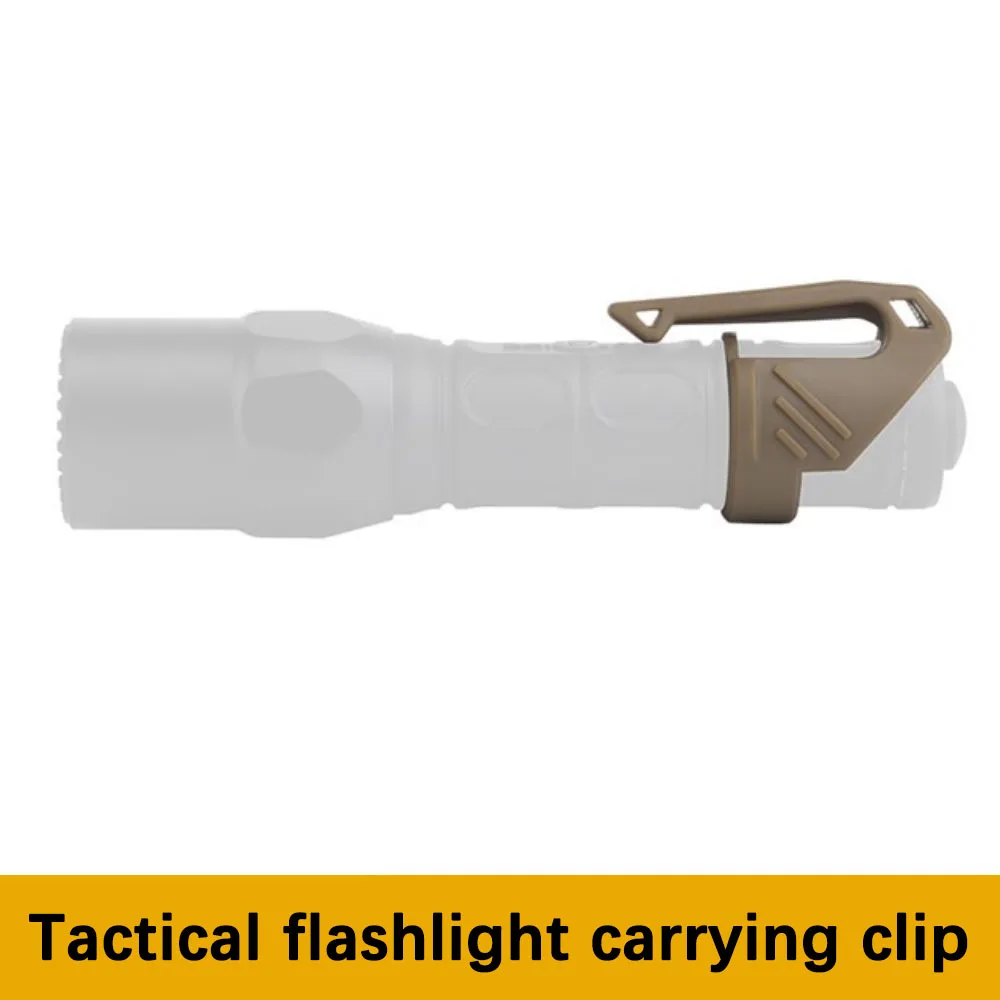 

Tactical Flashlights Holder Compatible Pocket Clip Low Profile Carry Clip MOLLE Retention Outdoors Hunting Military Accessories