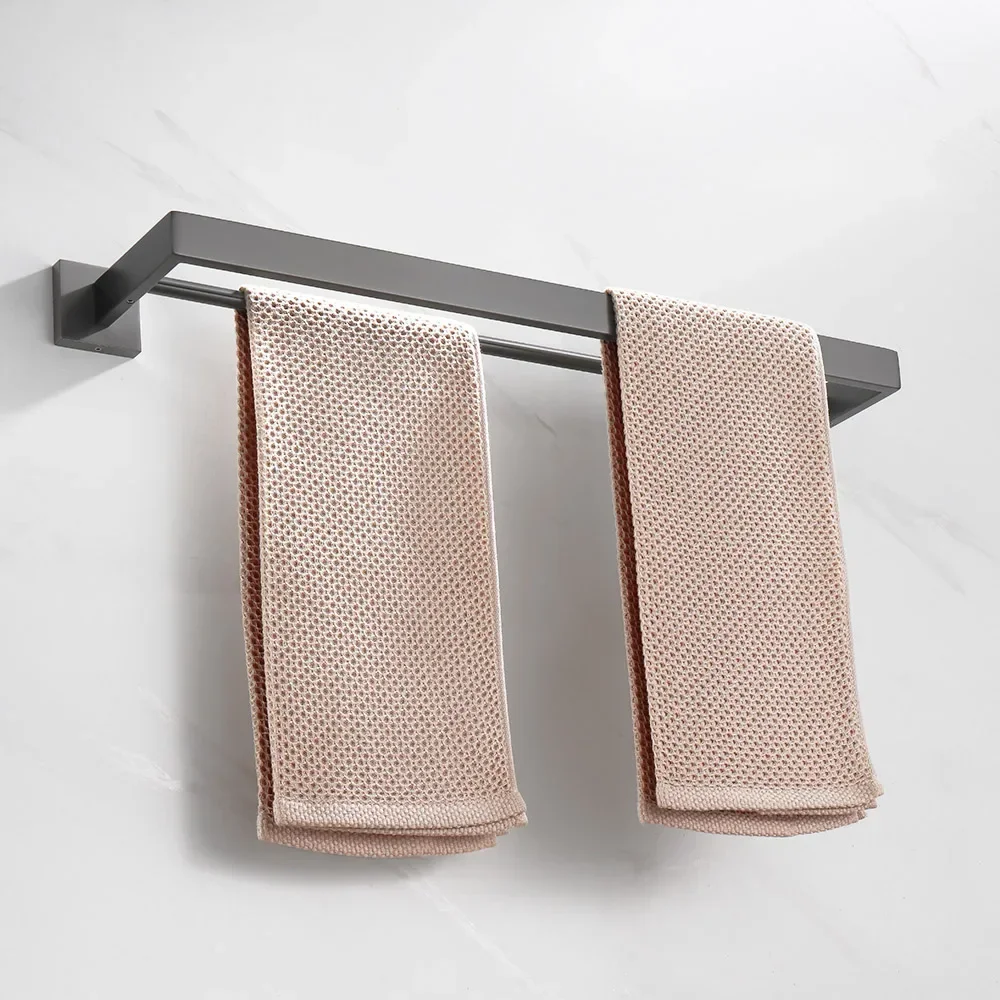 Gunmetal Stainless Steel Bathroom Accessories Towel Rack Toilet Paper Holder Robe Hook Towel Bar