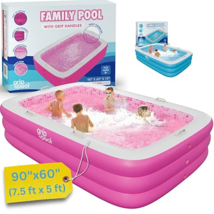 Inflatable swimming pool for backyard fun