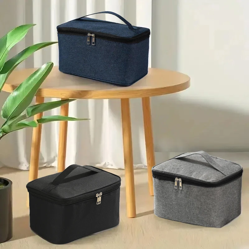 Toiletry Bag 1pc Business Trip Men's Double Layer Large Capacity Cosmetic Bag Oxford Cloth Storage Portable Handbag