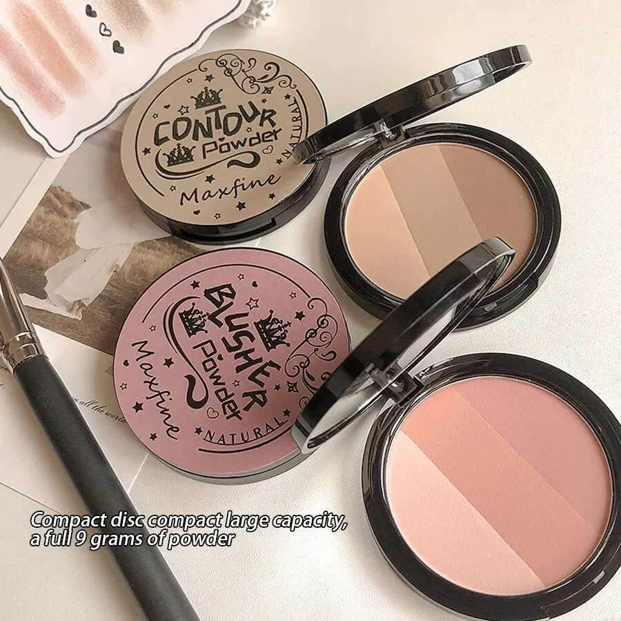 Blush Plate Three Color Contouring Waterproof Long Lasting Eyeshadow Blush