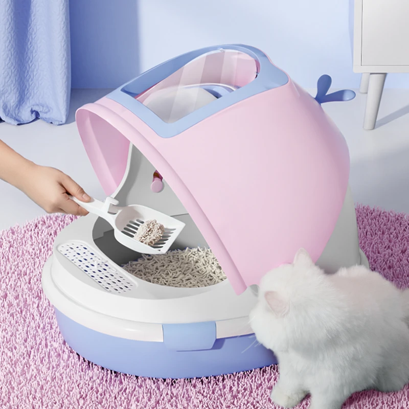 

Cat Litter Basin, Fully Enclosed Drawer Toilet, Oversized Defecation Basin, Anti Splashing and Deodorizing Cat Litter Basin