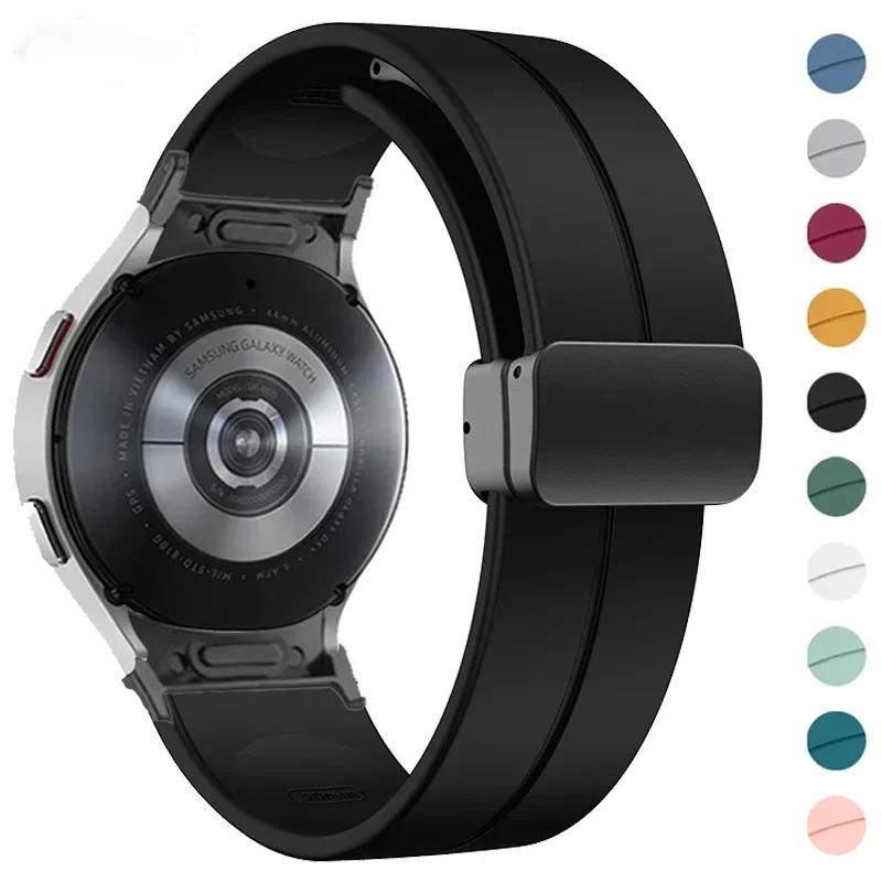 

Magnetic Strap for Samsung Galaxy Watch Galaxy Watch 6 5 4 44mm 40mm Silicone Band 6Classic 47mm 43mm 42 46mm 5Pro 45mm Bracelet