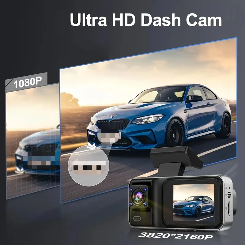 High-definition 1080P car recorder, optional 32G memory card, optional rear third camera