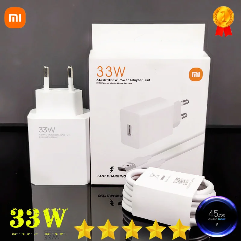 Redmi Original Xiaomi 33W Cargador Rápido 1M Tipo C Cable Dado Para 10 9 10  T Lite POCO X3 K40 NFC Red Note Pro