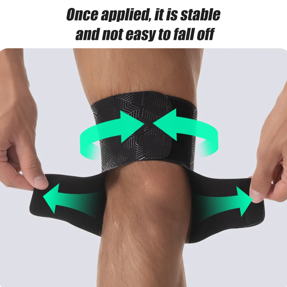 1/2 Stück ultradünner Patellasees-Stützgurt, verstellbare Kniebandage für Laufen, Arthritis, Pullover, Genesung von Tennisverletzungen – Detail 6