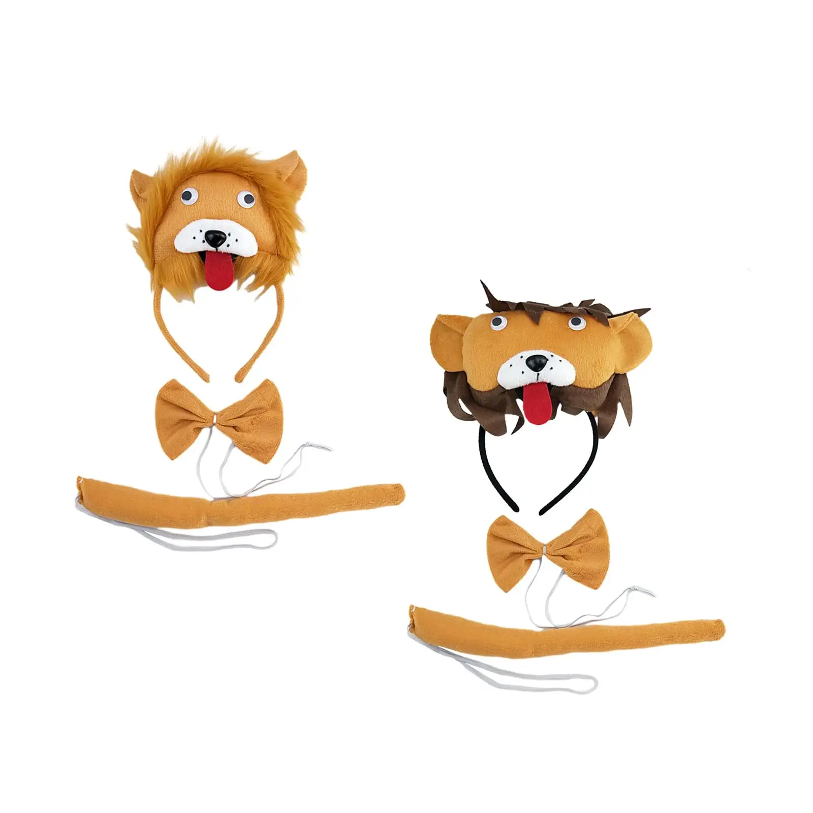 

Kids Lion Costume Set Ears Headband Hair Hoop Cosplay Party Accessories for Themed Parties New Year Masquerade Holiday Decor