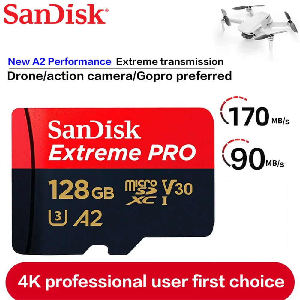 SanDisk Extreme Pro 1 ׶Ʈ 512 Ⱑ Ʈ 128 Ⱑ Ʈ ÷ ī TF ޸ ī SDXC UHS-I 400 Ⱑ Ʈ 256 Ⱑ Ʈ 64 Ⱑ Ʈ U3 V30
