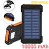 Solar Power Bank 10000mah Portable Waterproof External Battery Powerbank 20000 mah Phone Charger LED PoverBank For iphone huawei 2