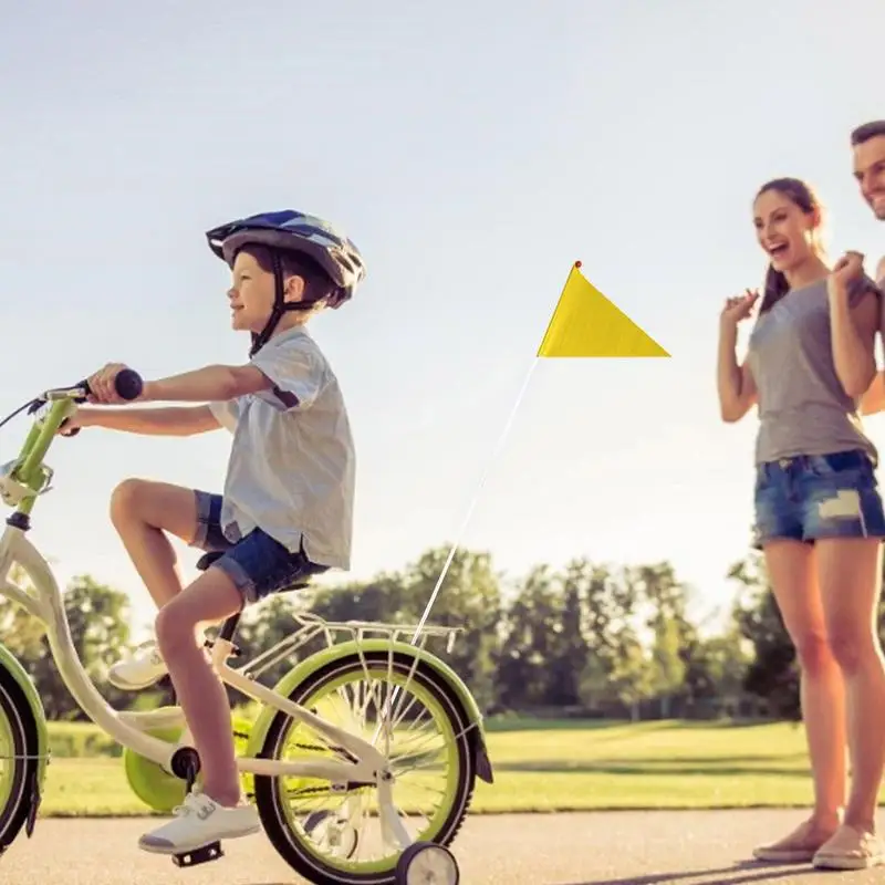MTBs Road Bike Bicycle Safety Flag Children Bike Safety Triangular Flag With Mounting Bracket For Boys Girls Cycling Accessories