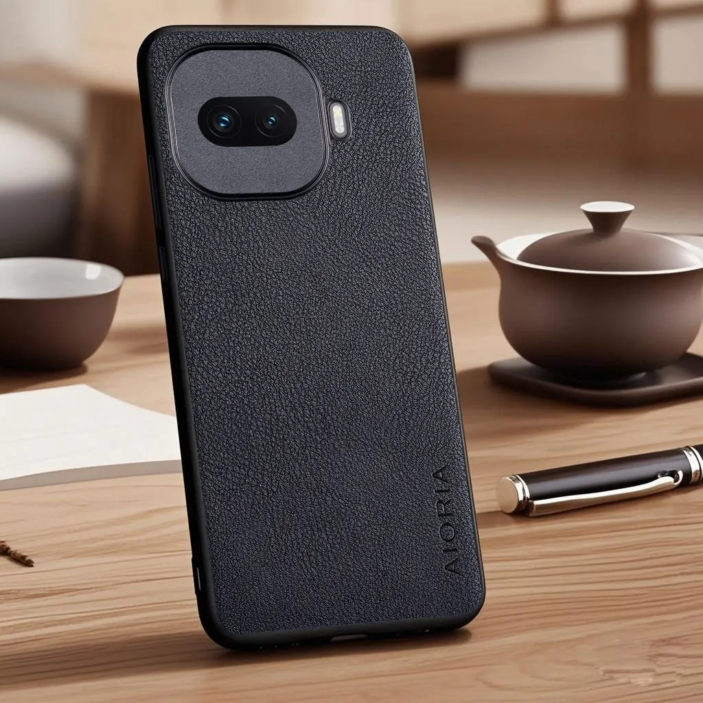 Vegan Faux Lychee Pebbled Leather Phone Case Cover