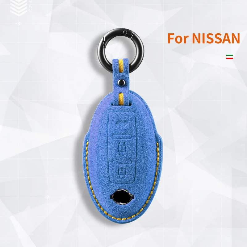 

3 buttons Car Remote Key Case Cover For Nissan Micra X-trail Almera Qashqai Tiida Teana Juke Murano Alcantara Accessories