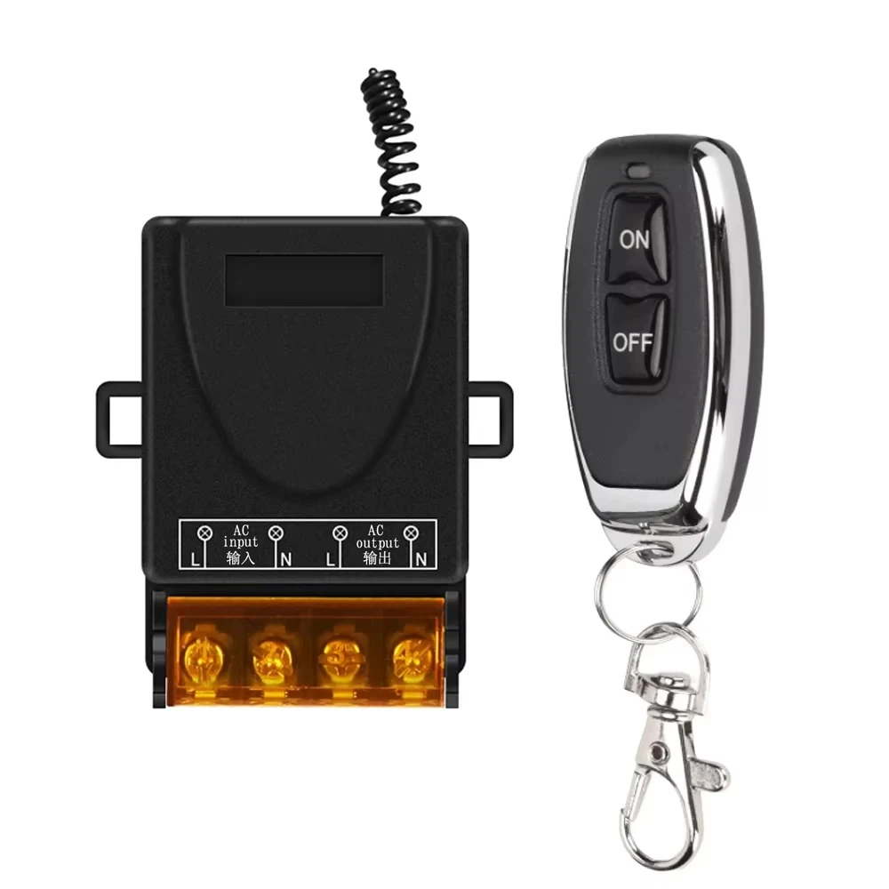 Interruttore di telecomando 433 Mhz AC220V 10A Hign Power On Off Trasmettitore di telecomando per motore pompa acqua LED/apparecchio elettrico - immagine 2
