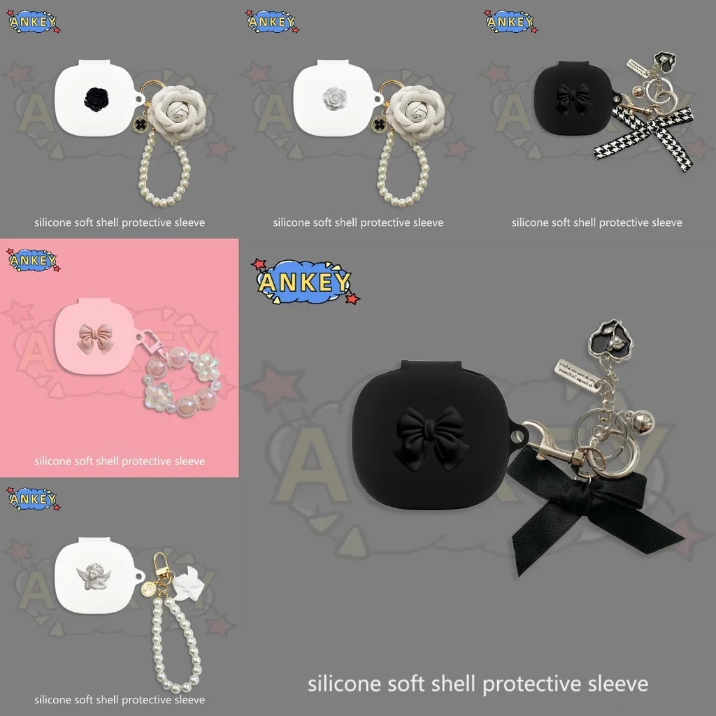 Per Samsung Galaxy Buds Fe / Buds 2 Pro / Buds Live Case White Angel Auricolare Auricolari In Silicone Custodia Protettiva Morbida Per Cuffie