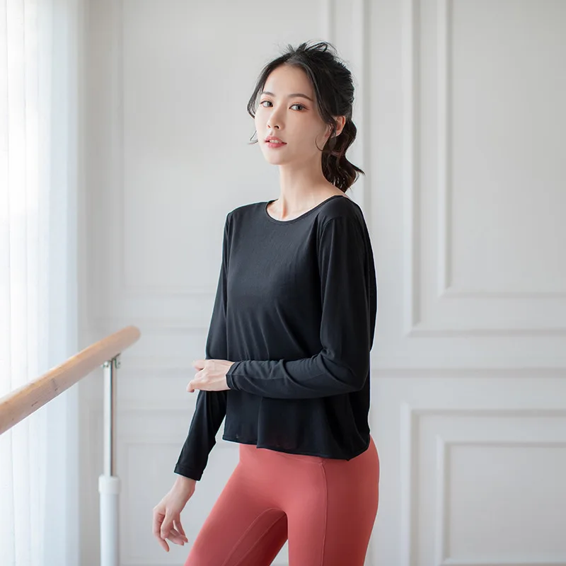 Open Back Long Sleeve Workout Top