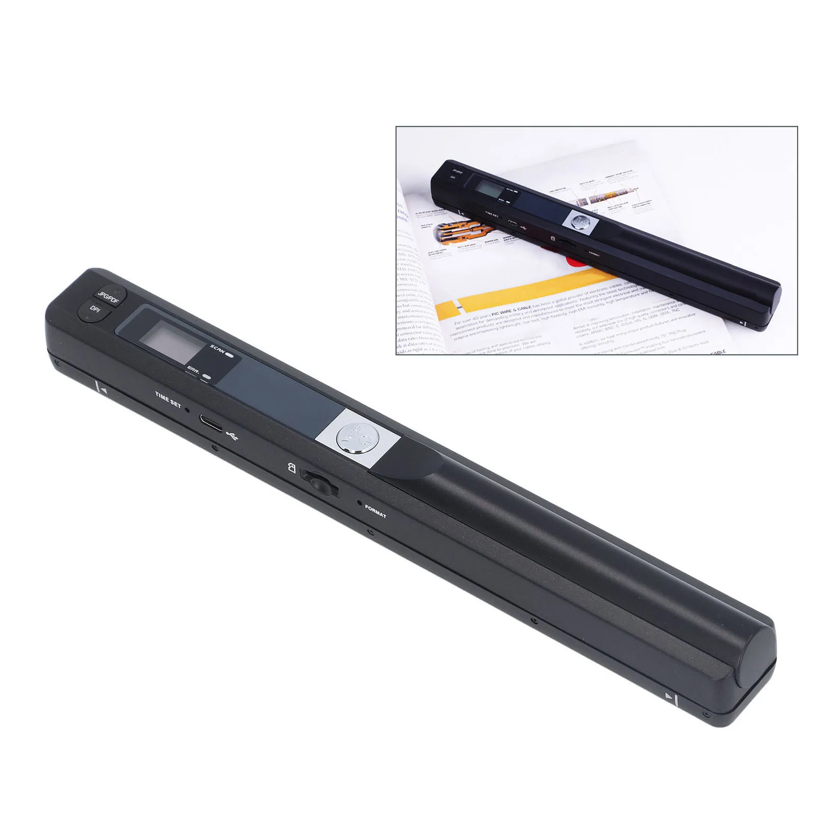 Portable Scanner 8.27 Inch PDF and JPG 900DPI Compact HD Scanning Mobile Document Scanner for Pictures