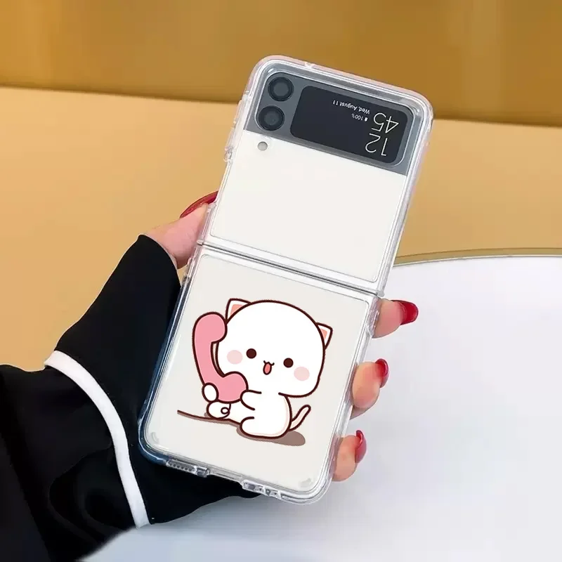 Funny Cat Couple Transparent Clear Phone Case Cover