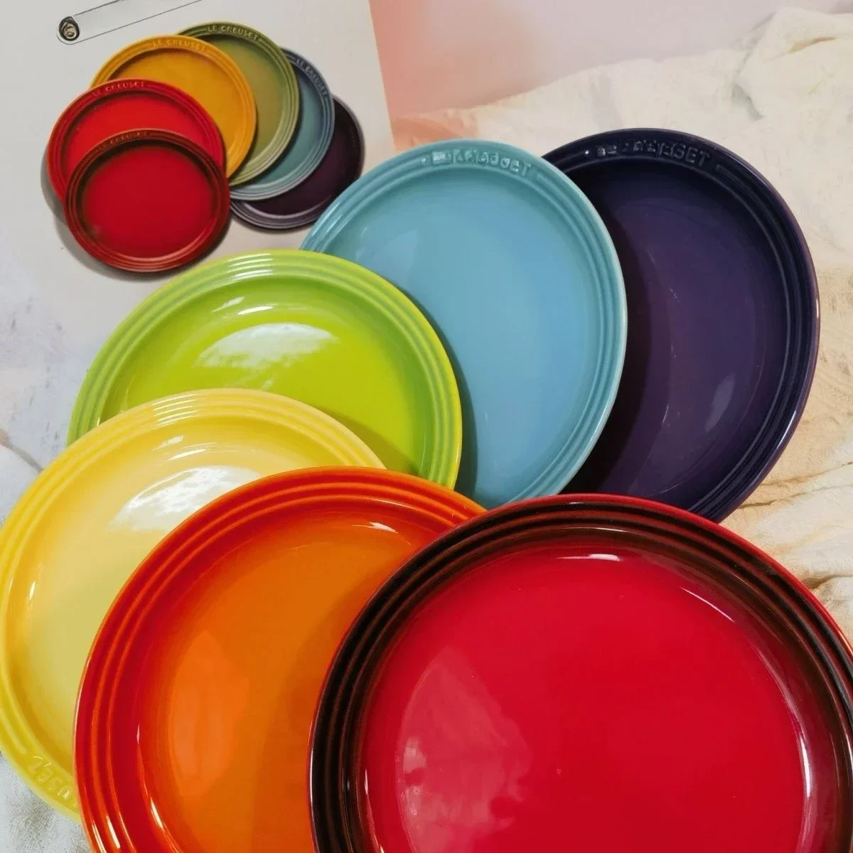Vegetable Plate French Rainbow Underglaze 9-inch 7-inch Ceramic Western Food Trays