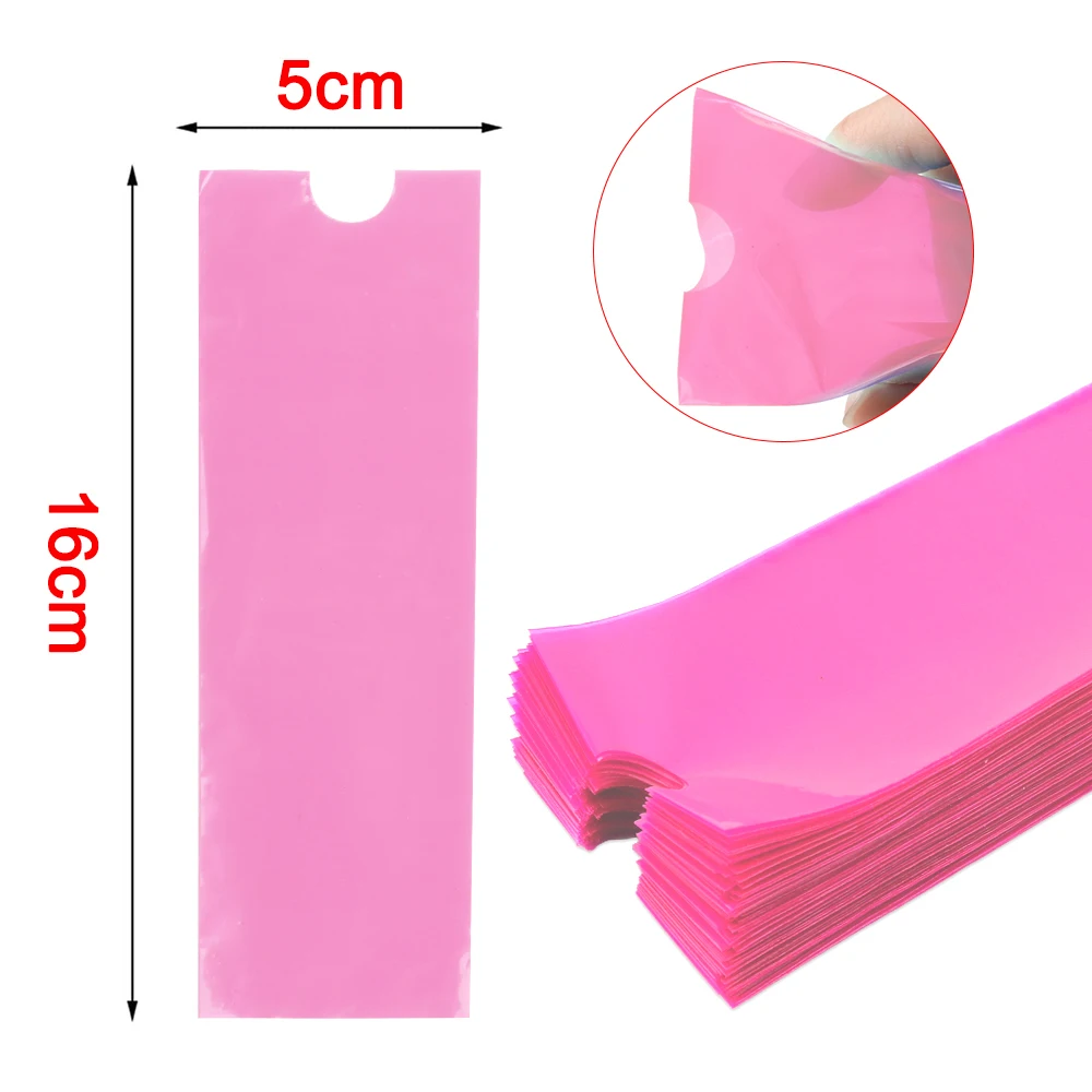 50/100pcs Tattoo Pen Machine Bags Cover Sleeves PMU Supply Disposable Blue Pink Black Microblade Pen Clip Cord Cover Accessories 5